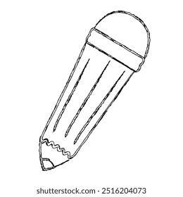 Pencil sketch icon School supply Vector