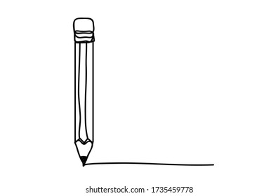 pencil sketch , line drawing style on white background,vector design.
