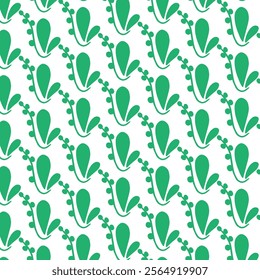 Pencil sketch pattern texture for notebook. Fabric textured collection. Petal hand images. Drawning floral seamless repeat pattern for cloth. Green spring leaves, leaf shading. Fresh border patterns 