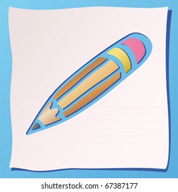 Pencil sketch, vector drawing illustration.