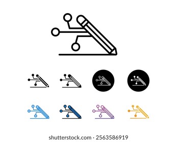 
Pencil sketching interconnected ideas on paper.icon with 9 different styles,line,glyp,flat gradient etc.Perfect for illustrating creativity,brainstorming,writing,education,and concept development con