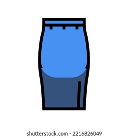 pencil skirt color icon vector. pencil skirt sign. isolated symbol illustration