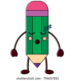 pencil sleep school supplies  es kawaii icon image 