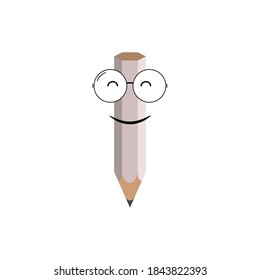 Pencil with smile face vector, Design for creative logo.