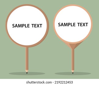 Pencil with speech bubble vector background. Eps 10.
