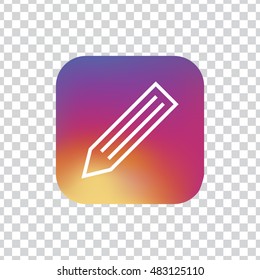 Pencil square icon vector, clip art. Also useful as logo, silhouette and illustration.