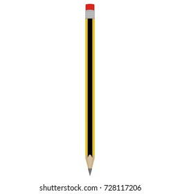 Pencil Stabb Vector On Isolated Background.