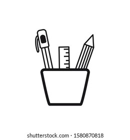 Pencil Stand icon design template EPS 10