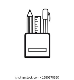 Pencil Stand icon design template EPS 10