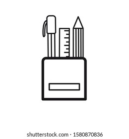 Pencil Stand icon design template EPS 10