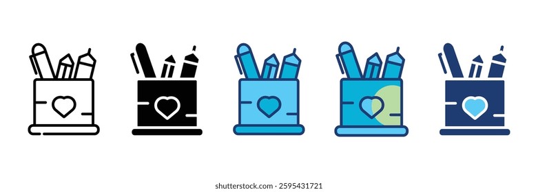 Pencil Stand Icon Element For Design