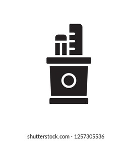 pencil stand icon vector design glyph style