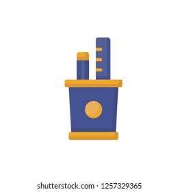 pencil stand icon vector design flat style