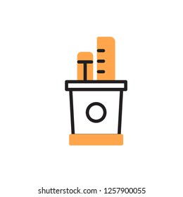 pencil stand icon vector design modern style