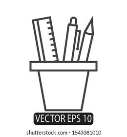 Pencil Stand Icon , Vector EPS 10