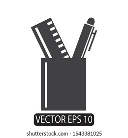 Pencil Stand Icon , Vector EPS 10