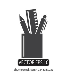 Pencil Stand Icon , Vector EPS 10
