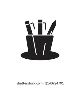 Pencil stand icons  symbol vector elements for infographic web