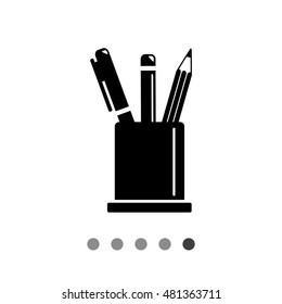 Pencil stand simple icon