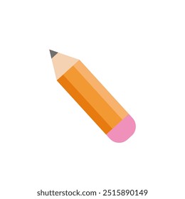 Um lápis, um lápis simples padrão. Ilustração em cores vetoriais.
