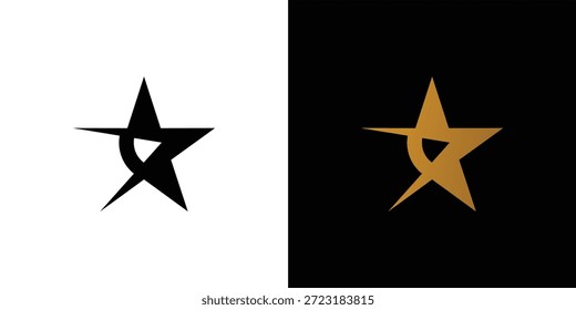 El diseño del logotipo de la estrella del lápiz es único y moderno