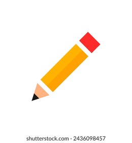  Herramientas fijas de lápiz con estilo de diseño plano. Vector web y móvil simple. Símbolo de ilustración de interfaz perfecto.