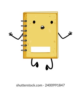 pencil stationery character cartoon. school education, cute funny, book pen pencil stationery character sign. isolated symbol vector illustration
