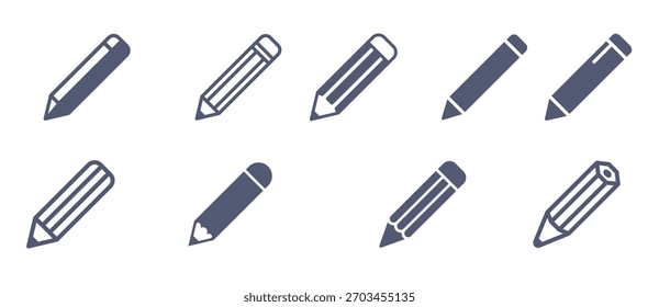 pencil stationery icon vector template