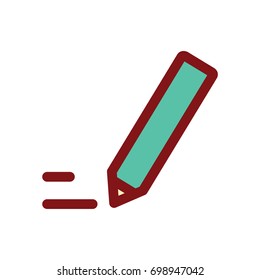 Pencil Stationery Office tool icon cartoon style