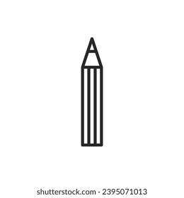 Pencil. Stationery. Simple vector icon.