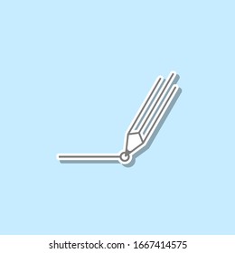 And pencil sticker icon. Simple thin line, outline vector of web icons for ui and ux, website or mobile application