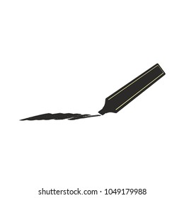 pencil and stroke on white background