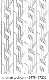 Pinselstrichtextur zum Erstellen eines skizzierten geometrischen Designs
