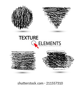 Pencil strokes. Vector illustration