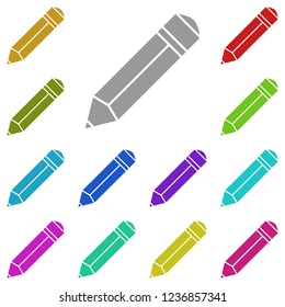 pencil, style icon in multi color. Simple glyph vector of web set for UI and UX, website or mobile application
