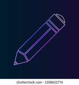 pencil, style nolan icon. Simple thin line, outline vector of web, minimalistic icons for UI and UX, website or mobile application