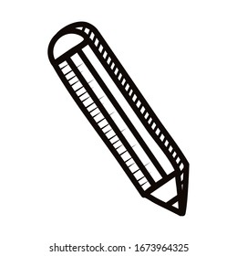 pencil supply doodle line style icon vector illustration design