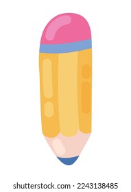 pencil supply icon flat isolated