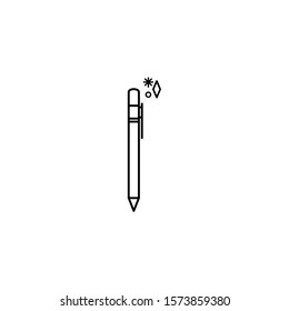 pencil supply line style icon vector illustration design