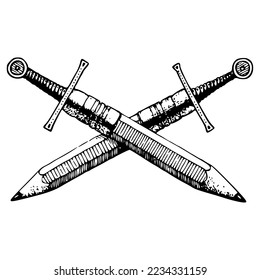 pencil sword
abstraction,
old illustration,