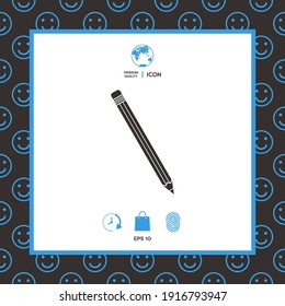 Pencil symbol icon, elements for your design
