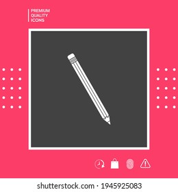 Pencil symbol icon, elements for your design