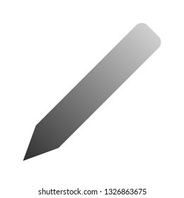 Pencil symbol icon - gray gradient, isolated - vector illustration