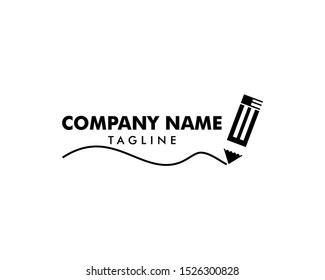 Pencil symbol logo design vector illustration