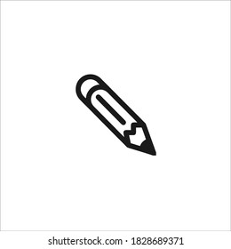 Pencil Symbol Logo. Vector Illustration.