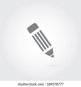 pencil symbol on gray background 