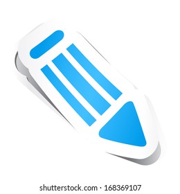 Pencil Symbol with Paper Design.