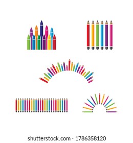 Diseño de ilustraciones vectoriales de símbolos de lápiz