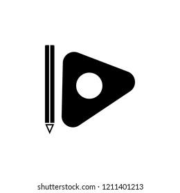 Pencil and tailor's tool icon. Element of tailor, clothier. Premium quality graphic design icon. Signs and symbols collection icon for websites, web design, mobile app on white background