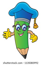 Pencil teacher theme image 1 - eps10 vector illustration.